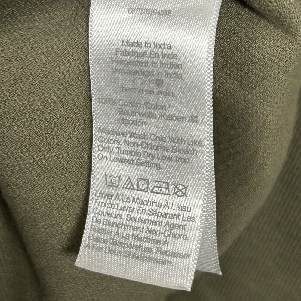 Madewell T-Shirt Mens L Olive Green Heavyweight Slub Knit Tee Cotton Crew NWT - Picture 9 of 12